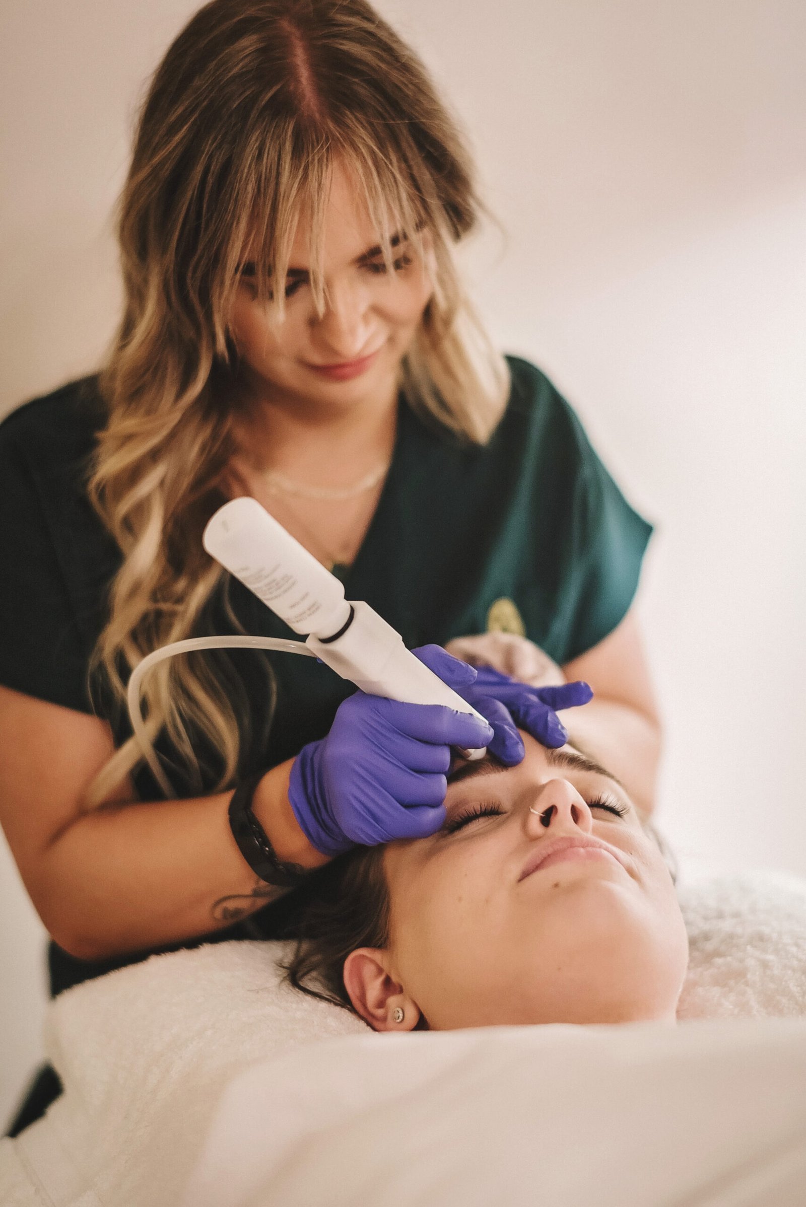 Women getting a facial