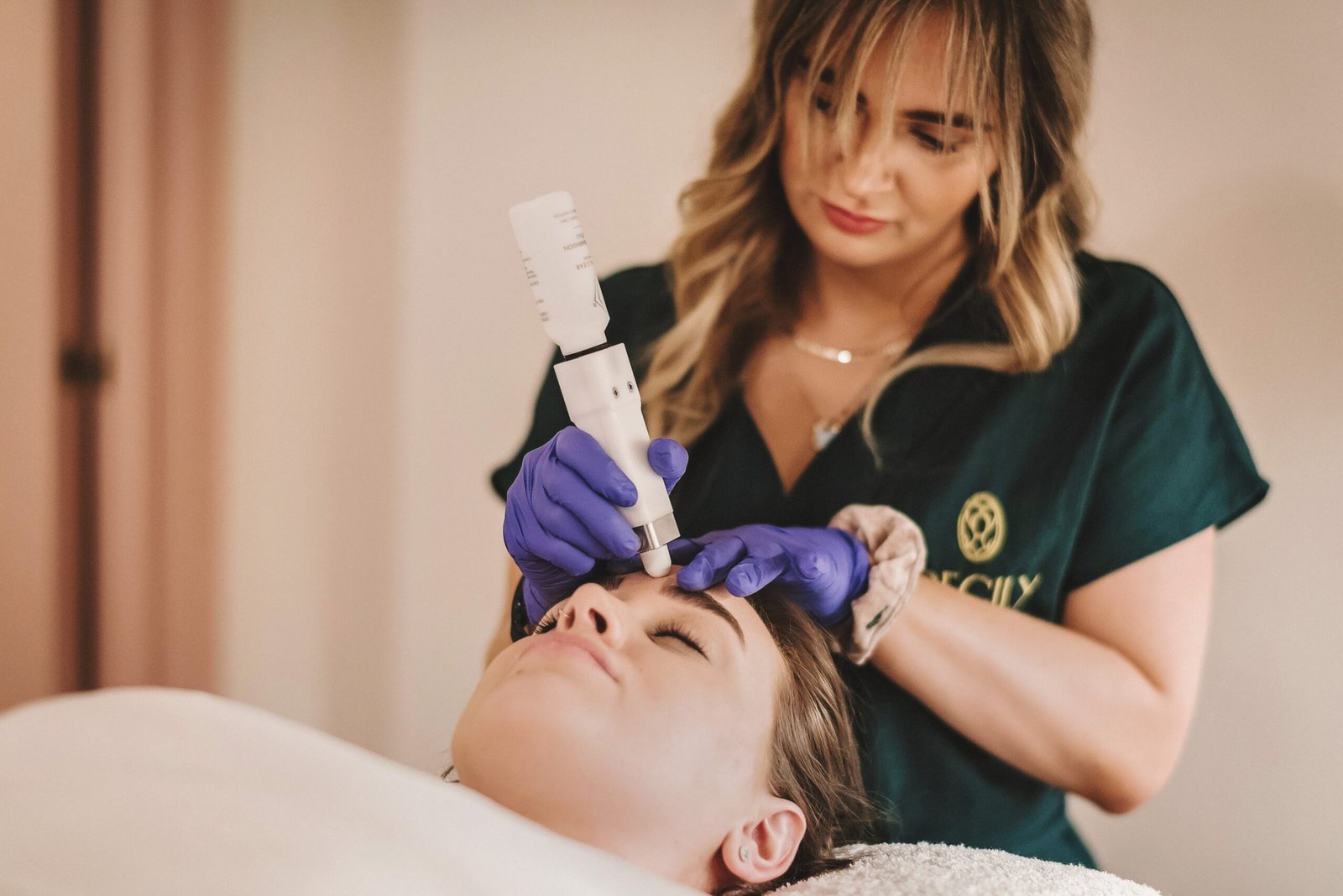 Women getting a facial